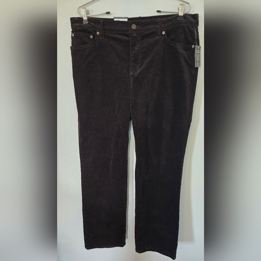 NWT Lauren Ralph Lauren Jeans Black Corduroys Size 12